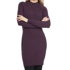Mexx purple knit mock neck bodycon sweater dress